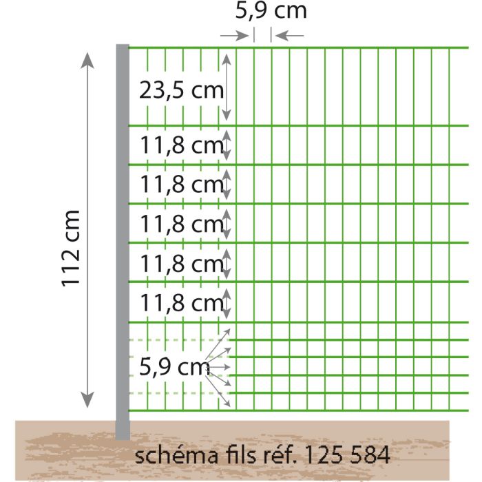 Filet volaille 25 m, h 105 cm non électrifié - Ukal