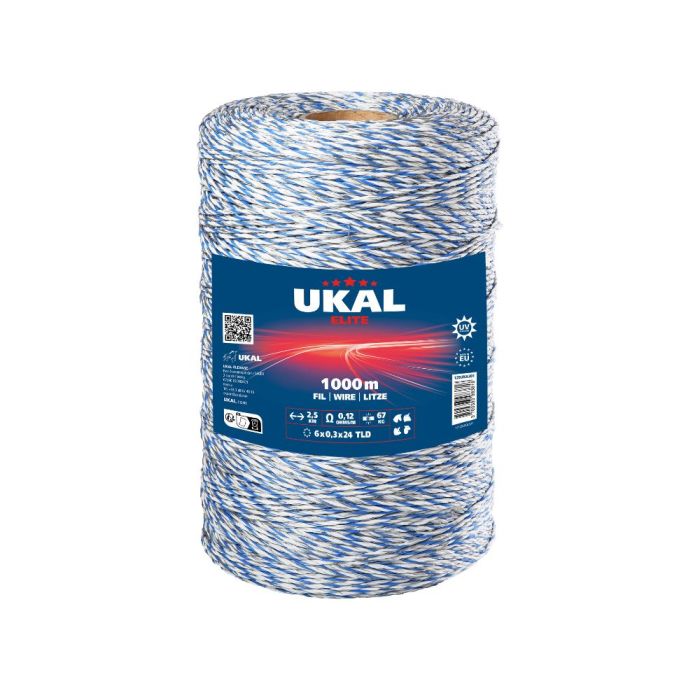  White and blue wire 1000m ELITE UKAL