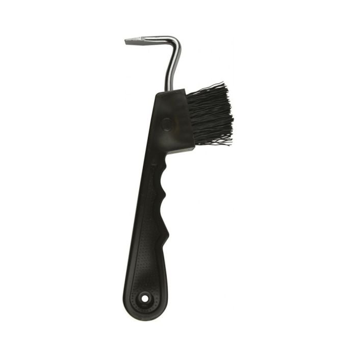 Hoof pick with brush